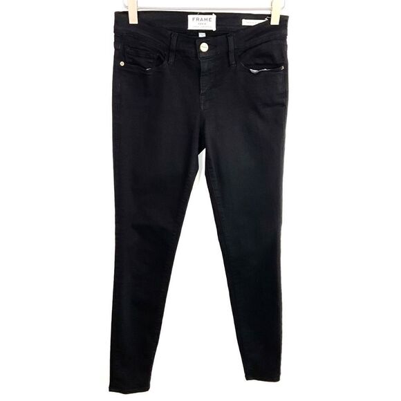 Frame Black Film Noir Le Skinny de Jeanne Jeans 25 - Picture 1 of 5